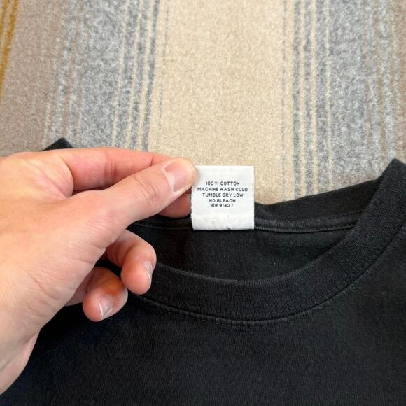 Vintage 90s Men’s Guess Jeans ? Spell Out T-Shirt Size 2XL Black Questions Mark - Picture 4 of 6